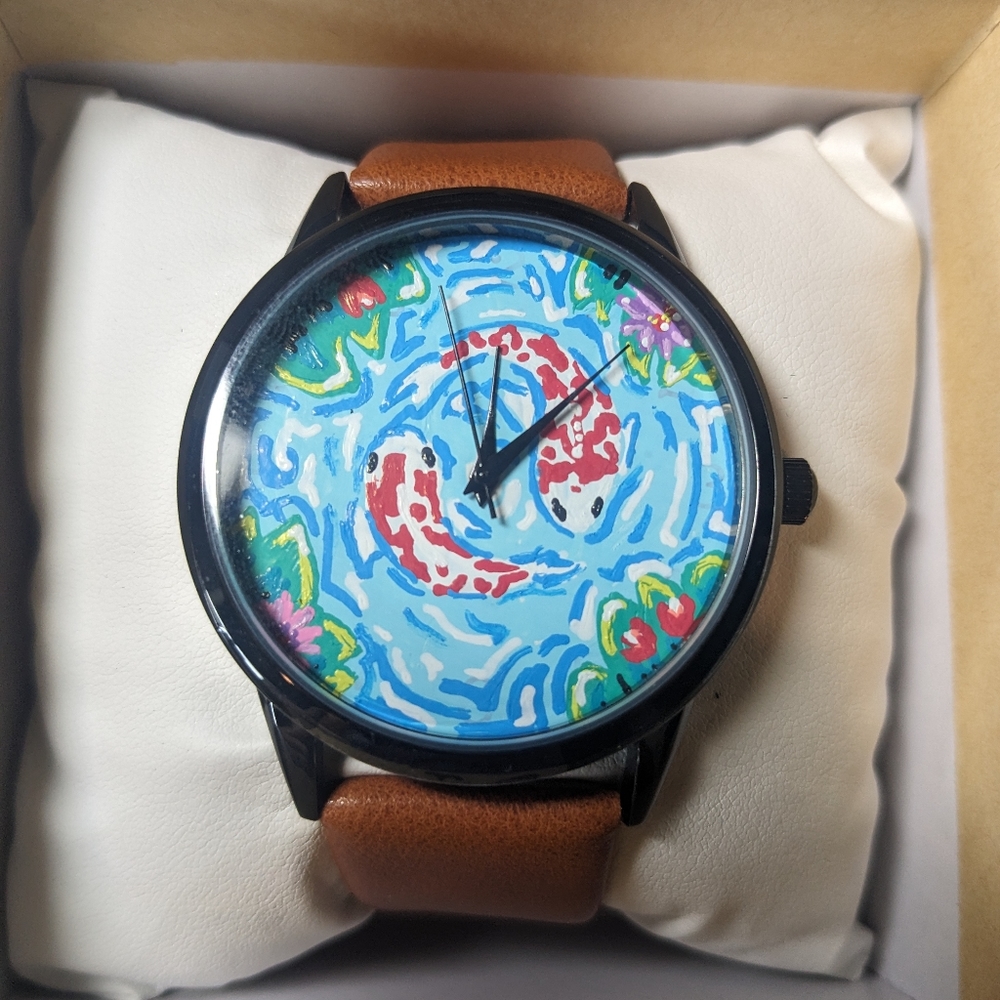 Hand painted men's watch